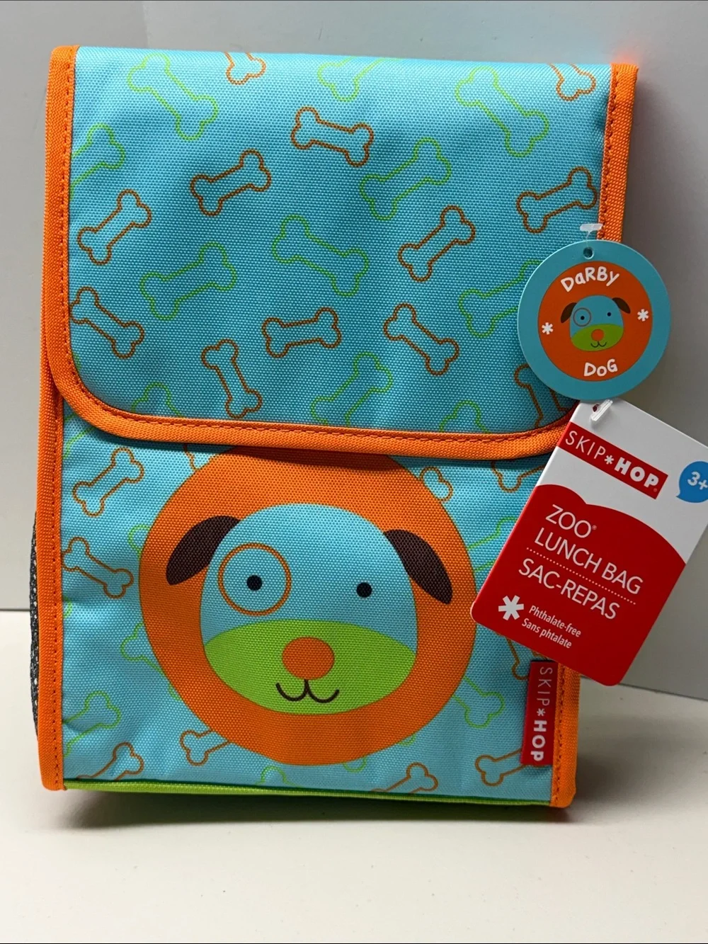 Skip Hop Darby Dog Blue & Orange Zoo Lunch Bag. NWT